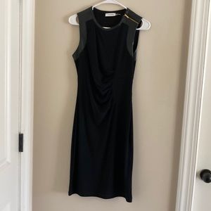Calvin Klein black, faux leather trim size 4